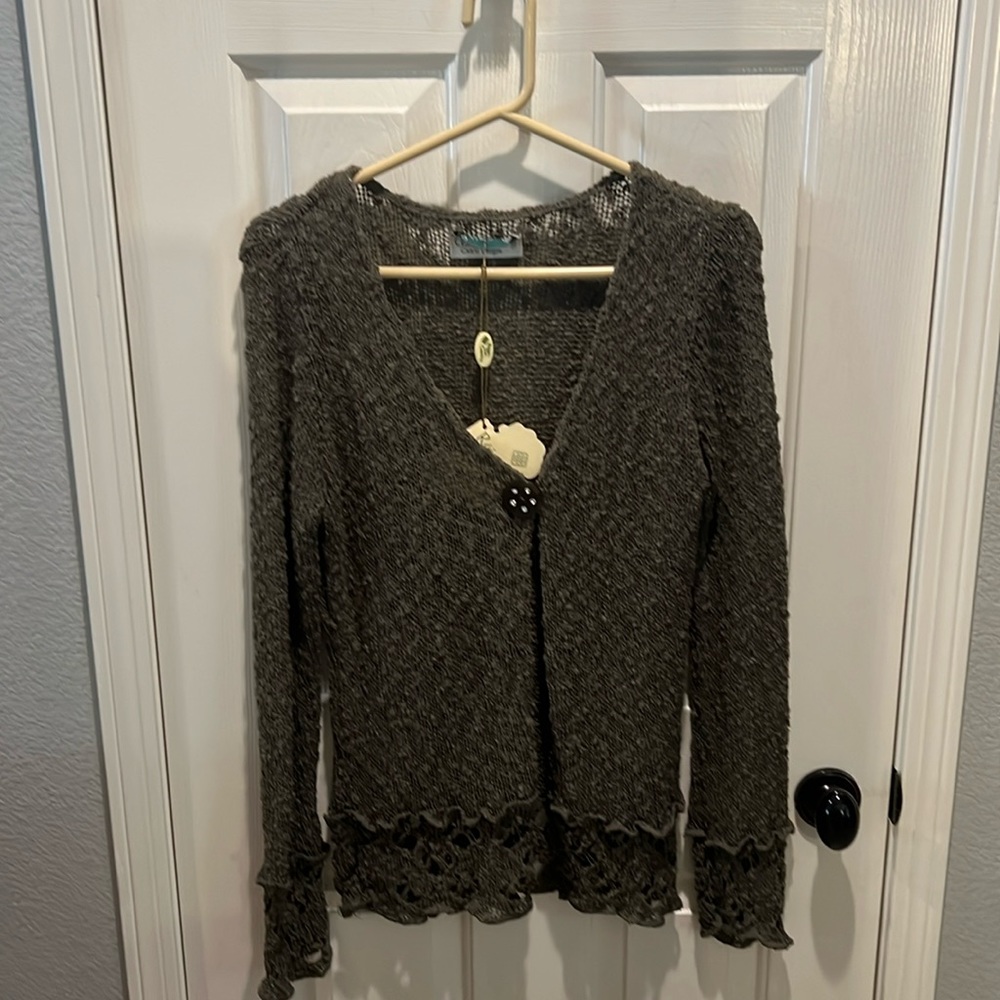 Roisin McCarthy Celtic Sweater Large from Ireland Sage Green